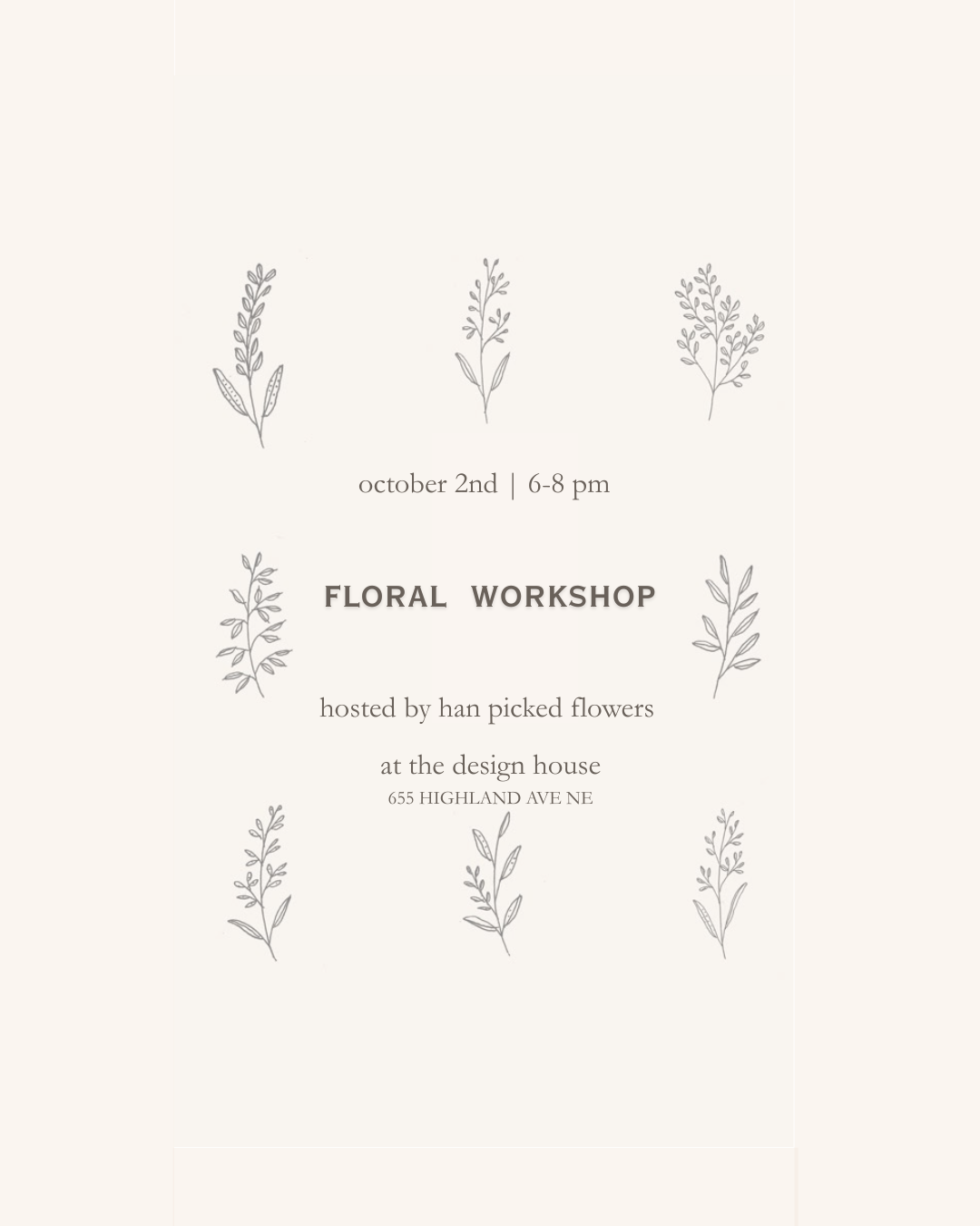 Fall Floral Workshop Ticket