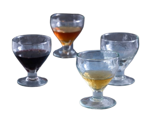 Pebbled Footed Glasses - Set of 4