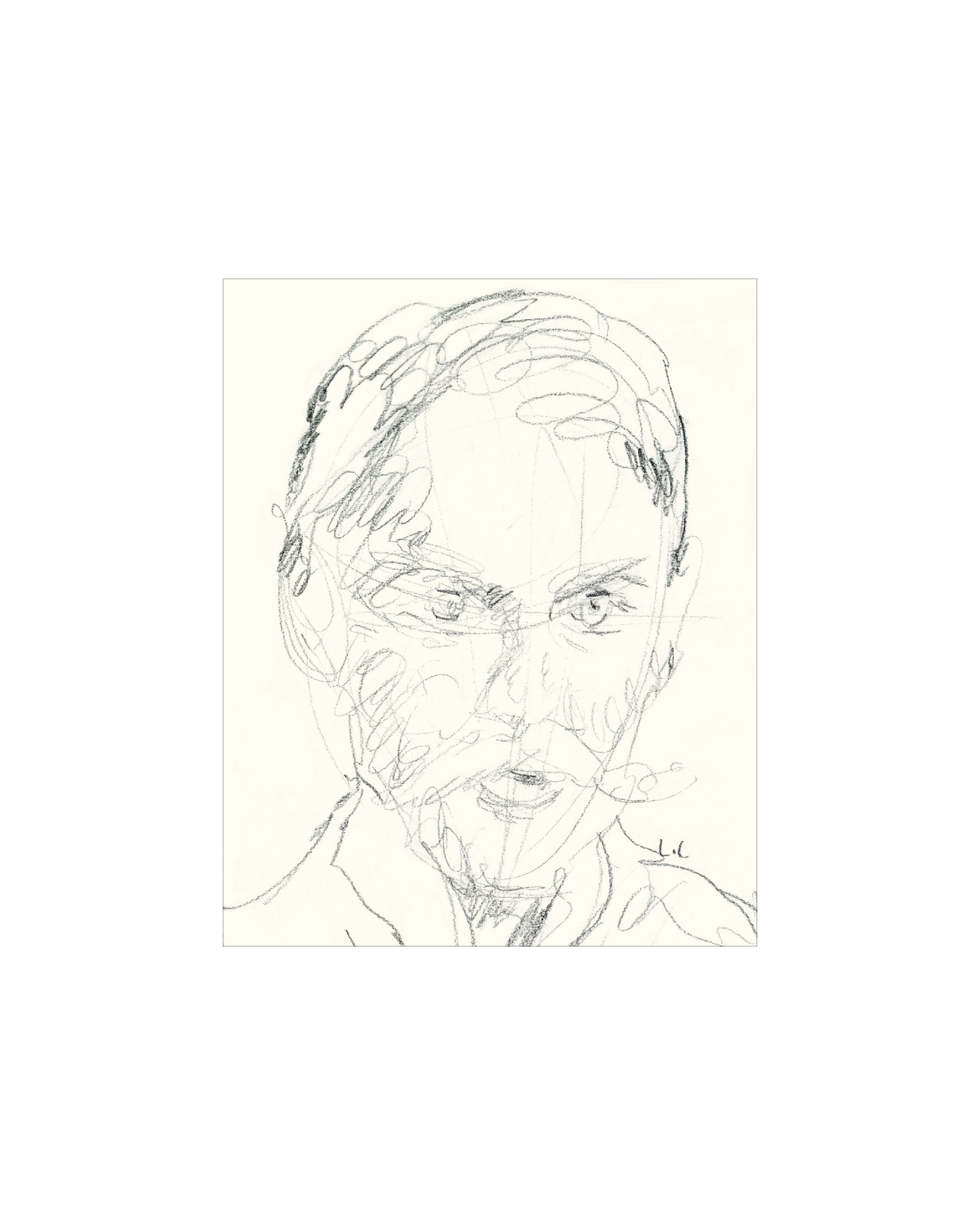 Portrait of a Man Sketch Print