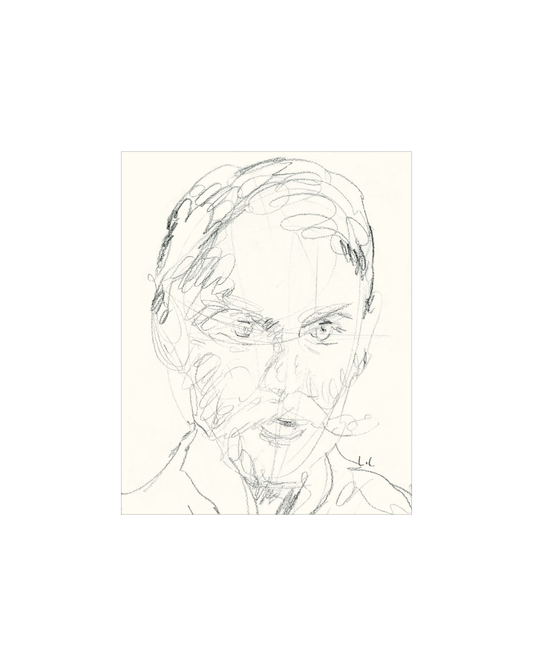 Portrait of a Man Sketch Print