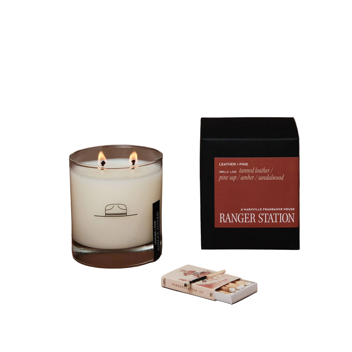 Leather + Pine Candle | Ranger Station