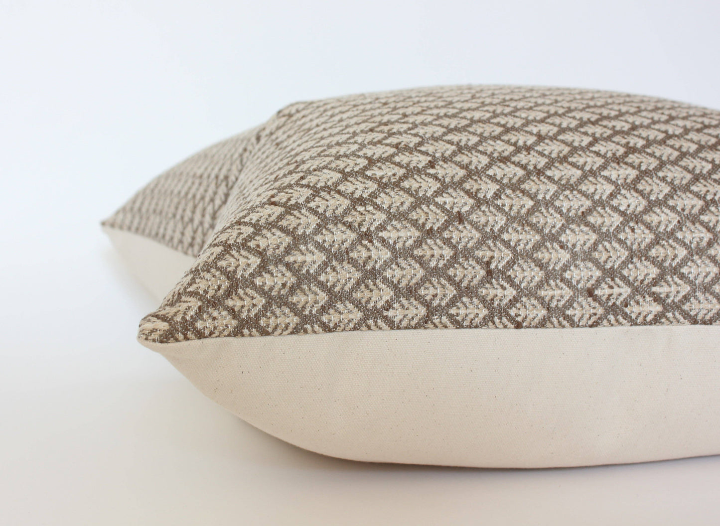 Brown Floral Pillow Cover, Earthy Textured Pillow | Fern: 20x20