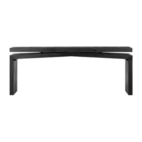 Matthes Console Table- Aged Black Pine