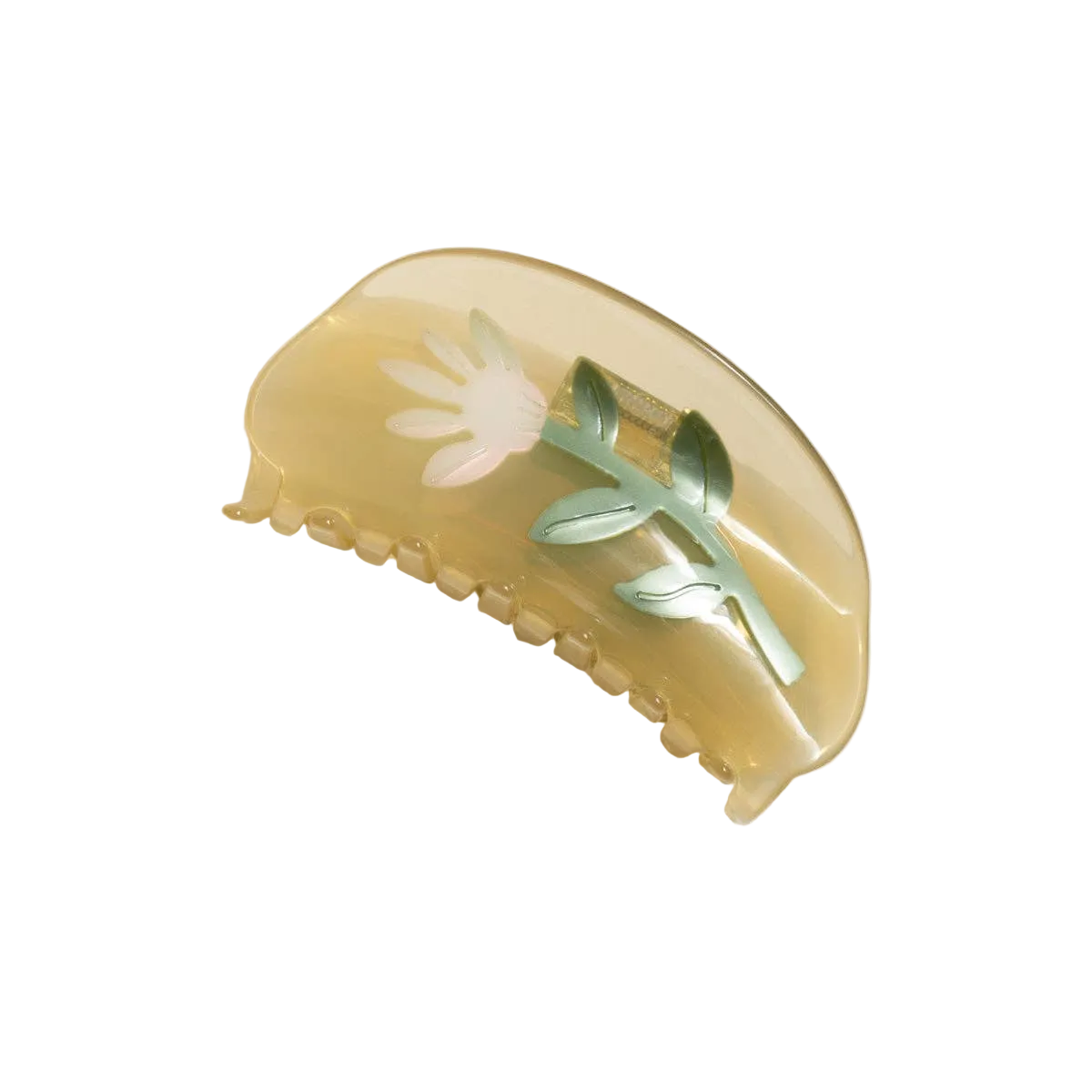 Elegant Neutral Women's Acetate Thistle Hair Claw Clip