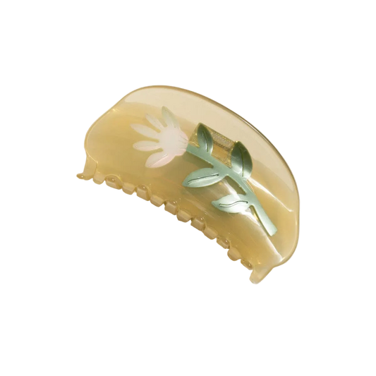 Elegant Neutral Women's Acetate Thistle Hair Claw Clip