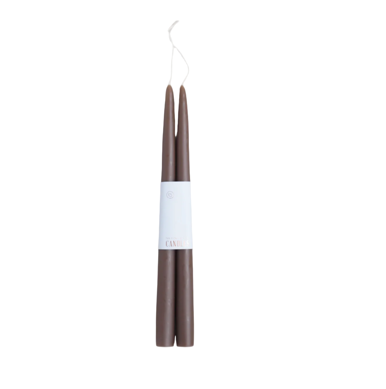 Set of two 12-inch tapered candles with smooth finish and elegant silhouette