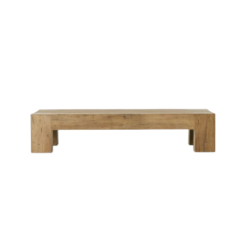 Abaso Rectangular Coffee Table- Rustic Wormwood Oak