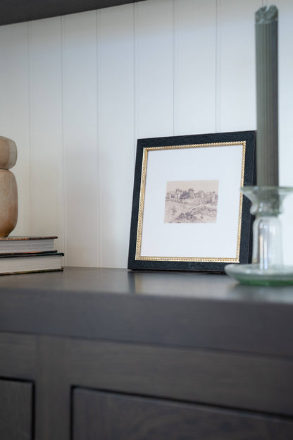 Tuscan Village Framed Antique Art: 11x11