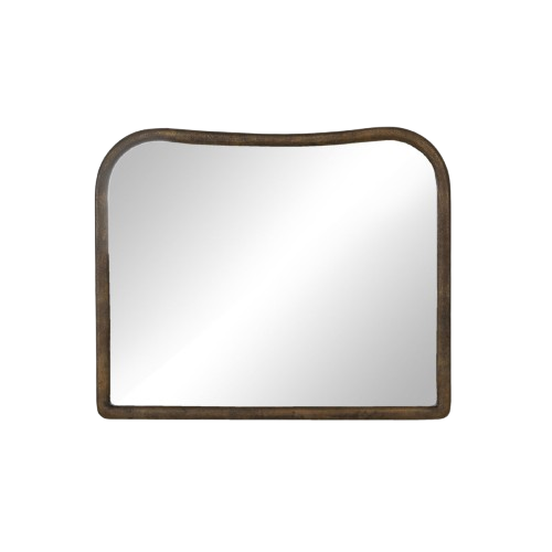 Patz Mantel Mirror- Antiqued Brass