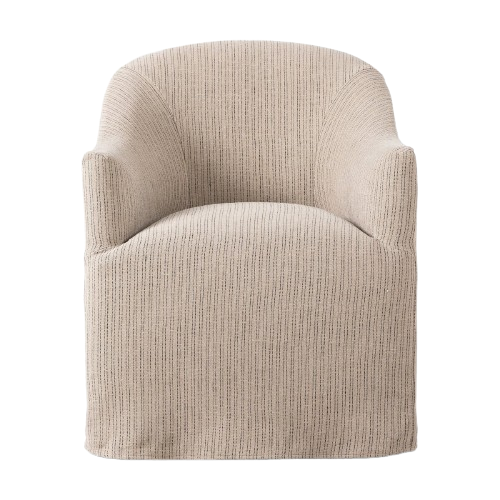 Cove Dining Chair With Casters- Laine Navy