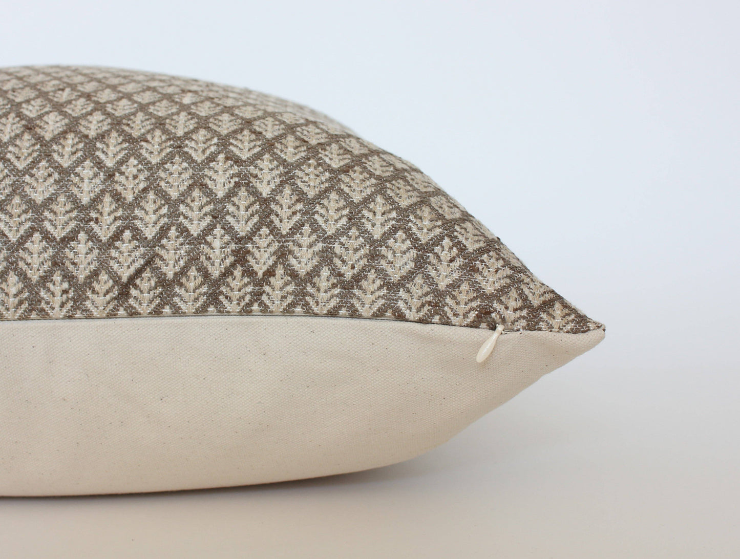 Brown Floral Pillow Cover, Earthy Textured Pillow | Fern: 20x20