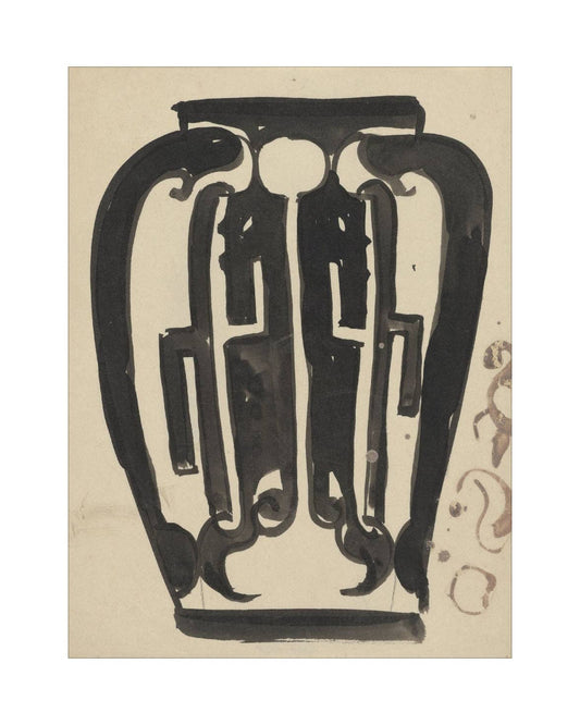 Vintage Ink Vase II Print