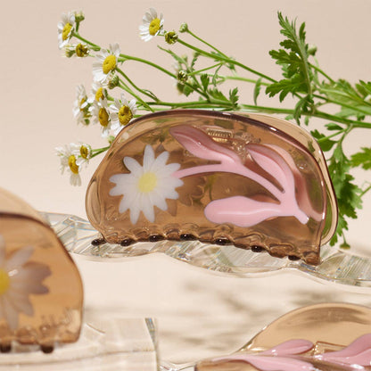 Marguerite Daisy Flower Hair Claw