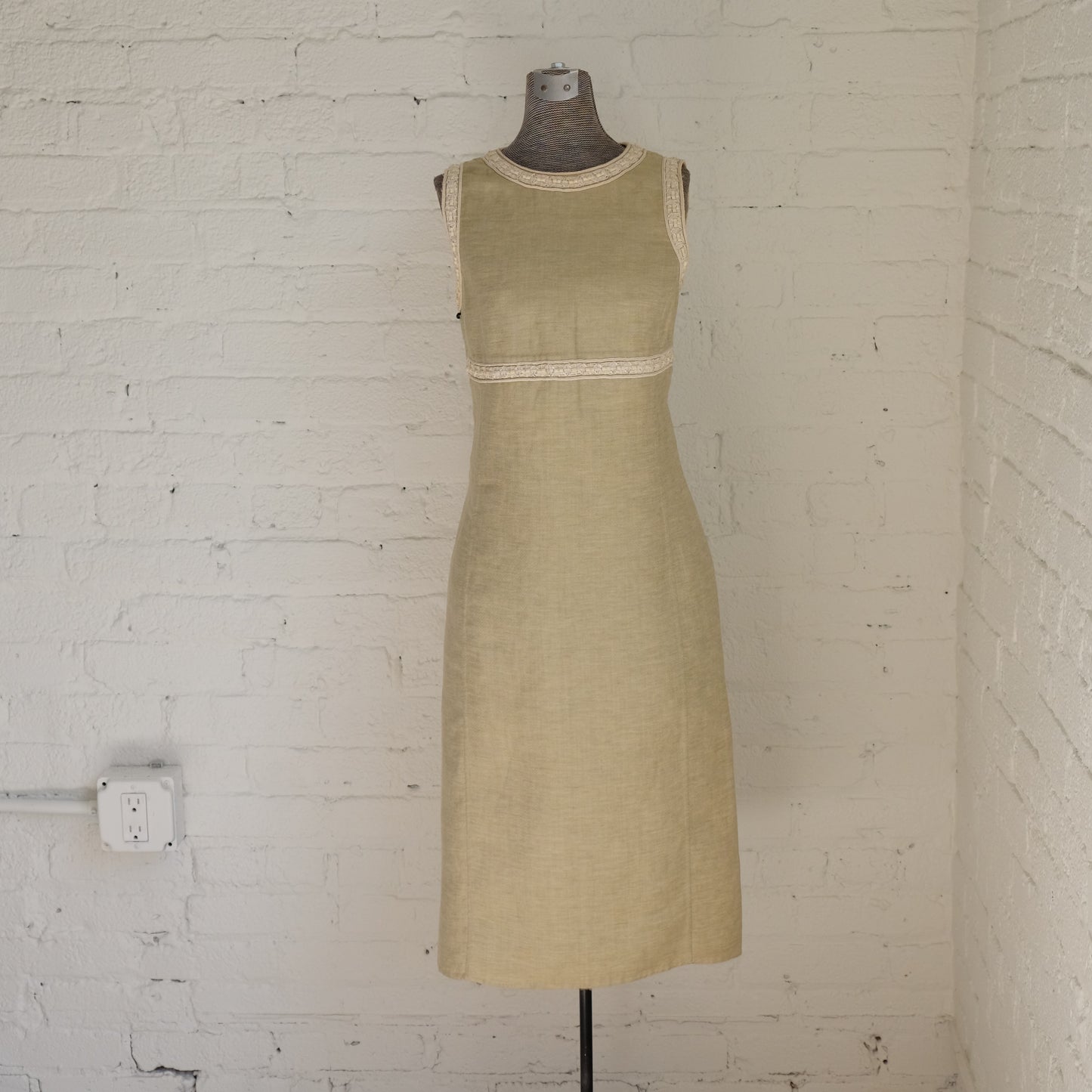 Oscar de la Renta Crew Neck Knee-Length Dress