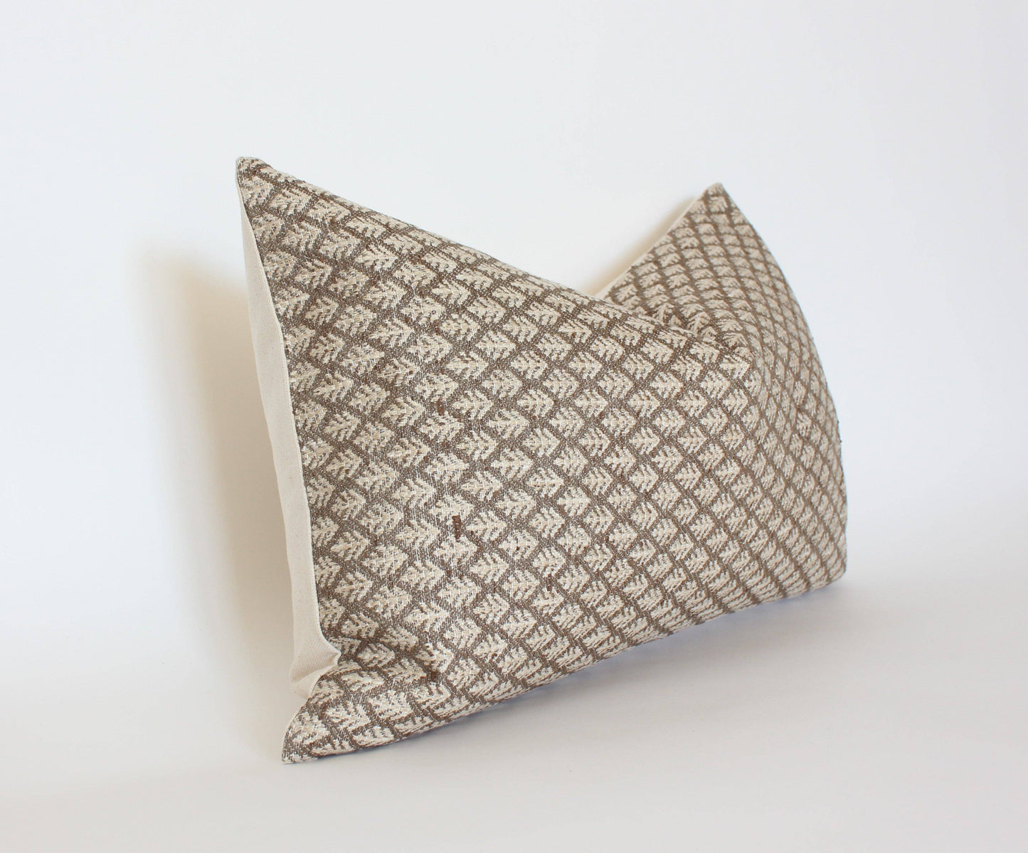 Brown Floral Pillow Cover, Earthy Textured Pillow | Fern: 20x20