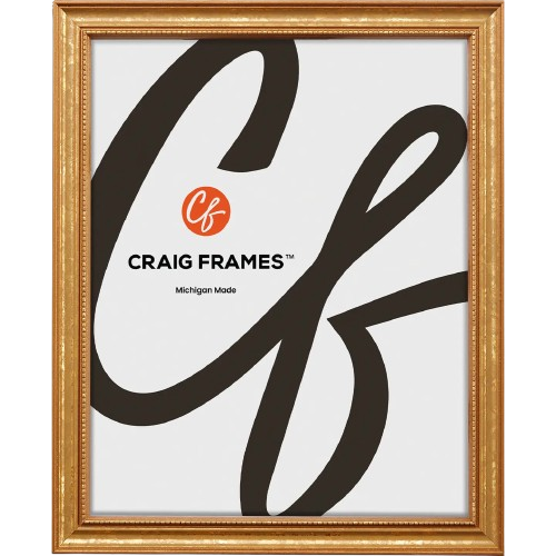 8x10 Picture Frame, Stratton Aged Gold, Assembled