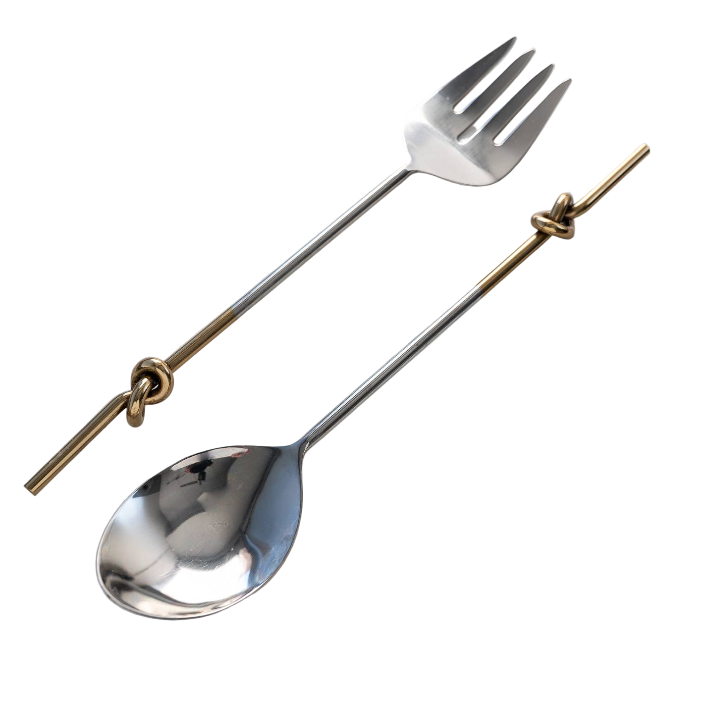 Gilded Knot Handle Servers | Set of 2