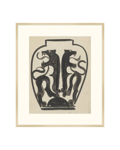 Vintage Ink Vase Print