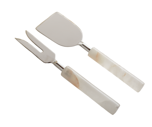 Santo Alabaster Cheese Tools - Set of 2