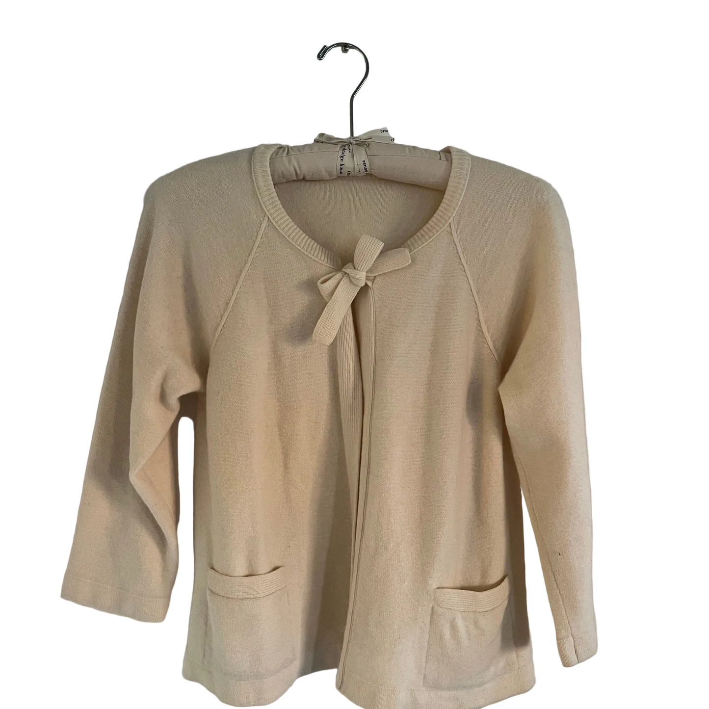 Cream Tie Front Sweater | Vintage