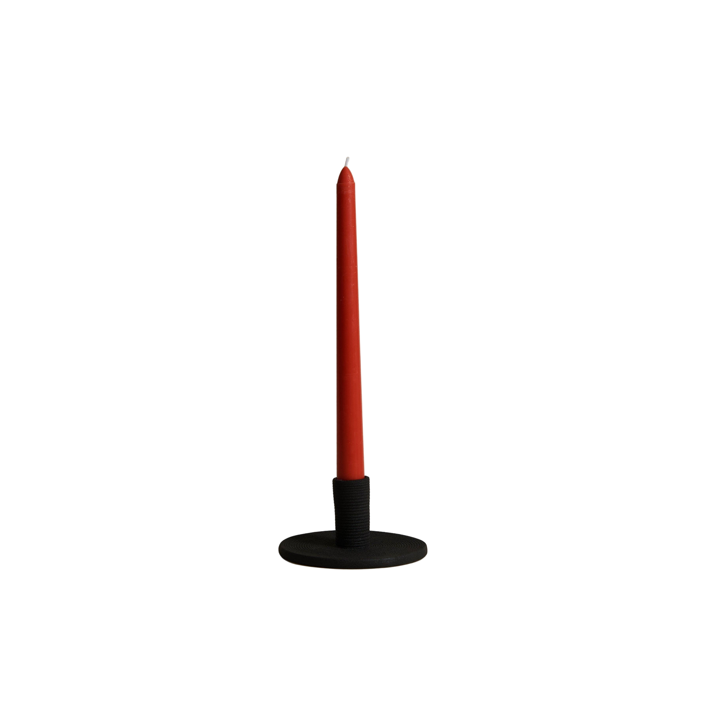 Wave Plate - Taper Candle Holder: Matte Black