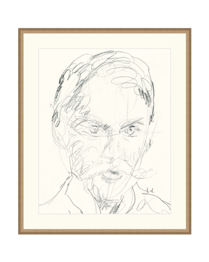 Portrait of a Man Sketch Print