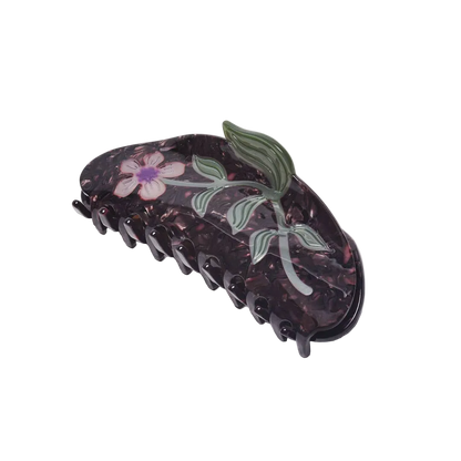Purple Henbane Flower Large Hair Claw