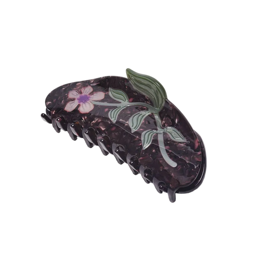 Purple Henbane Flower Large Hair Claw