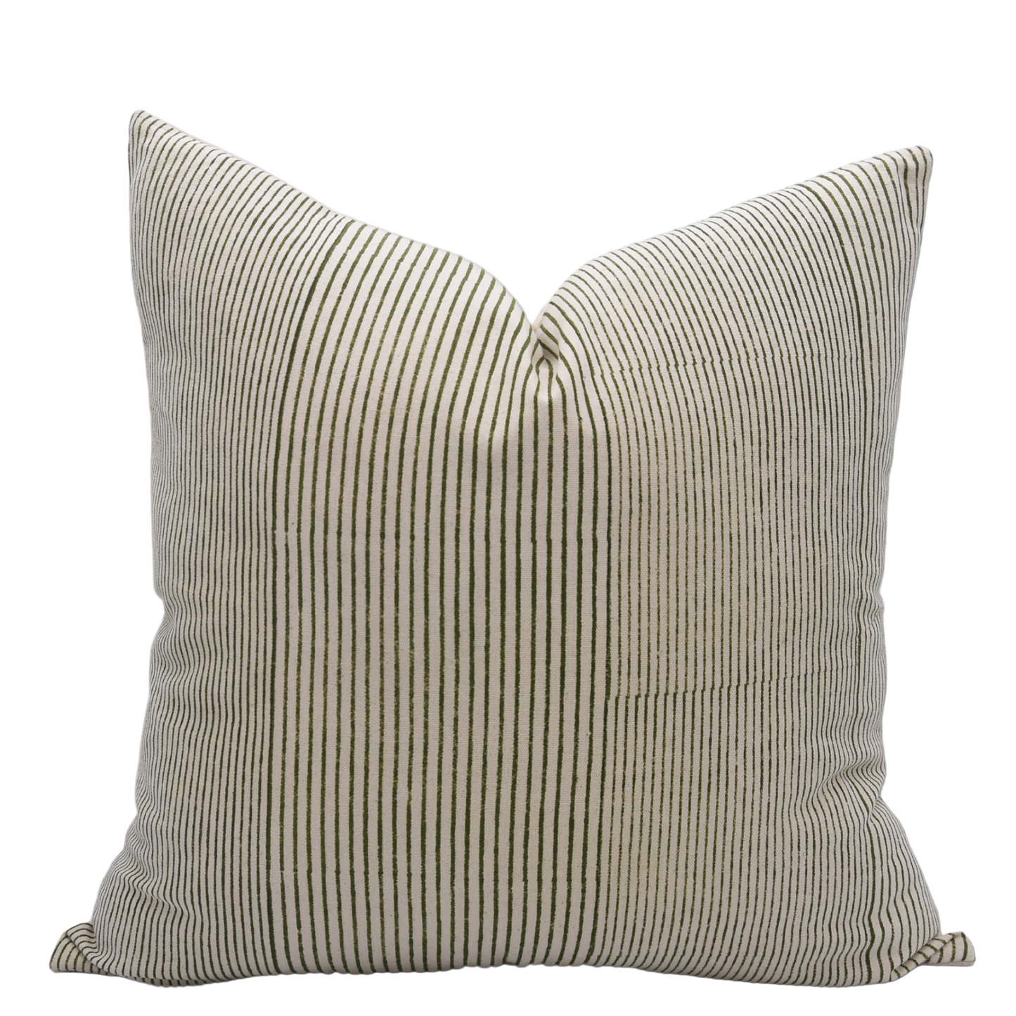 Elegant Block Printed Duck Canvas Pillow Cover - Leheriya 20"x20"