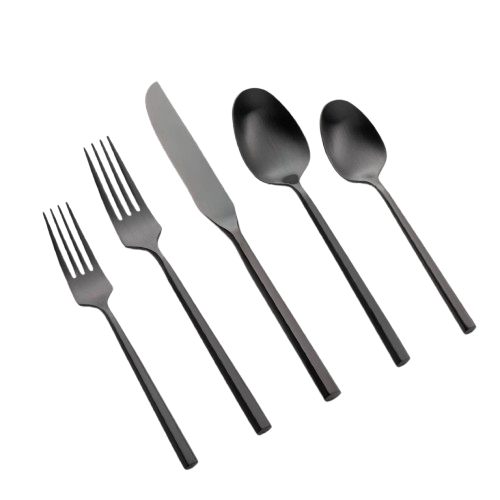 Vikko Sutherland Brushed Black 20 Pc 18/10 Ss Flatware Set