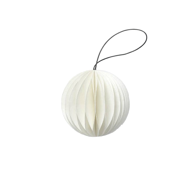 Mini Paper Bauble Ornament | White