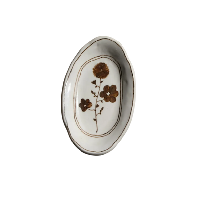 Stephanie Dawn Matthias one of a kind ceramic dish with handcrafted flower design