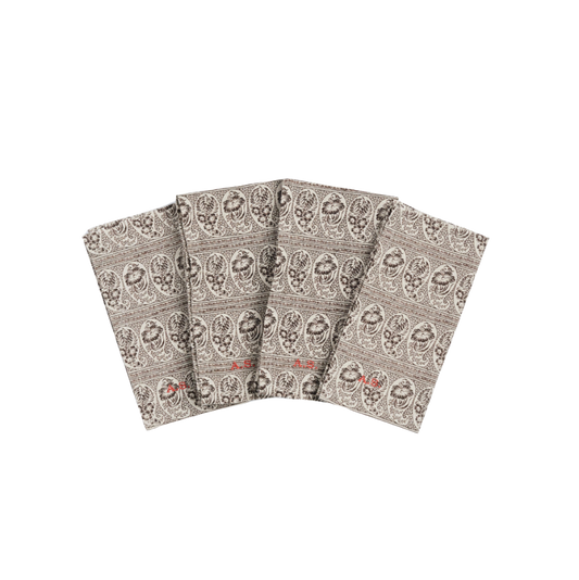 Set of four elegantly patterned napkins with a smoothe feel