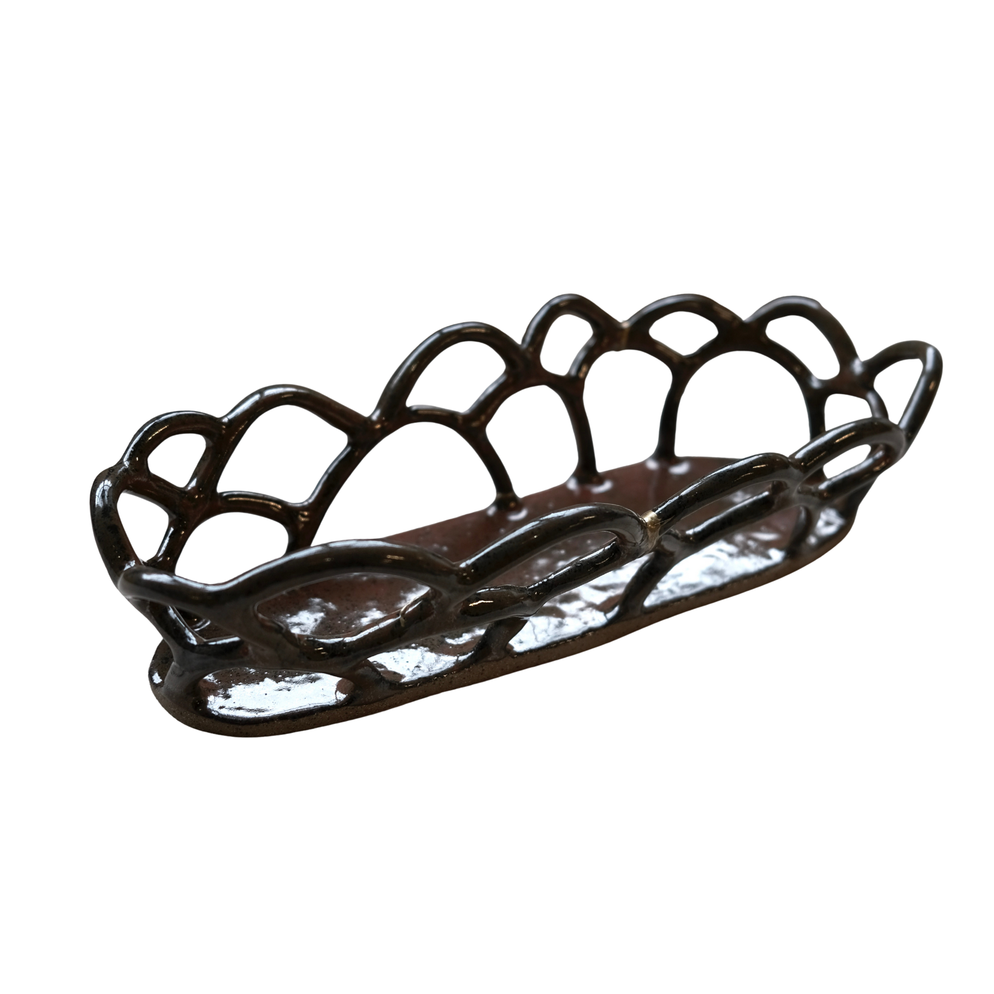 Decorative ceramic bread basket perfect for holding kitchenly items