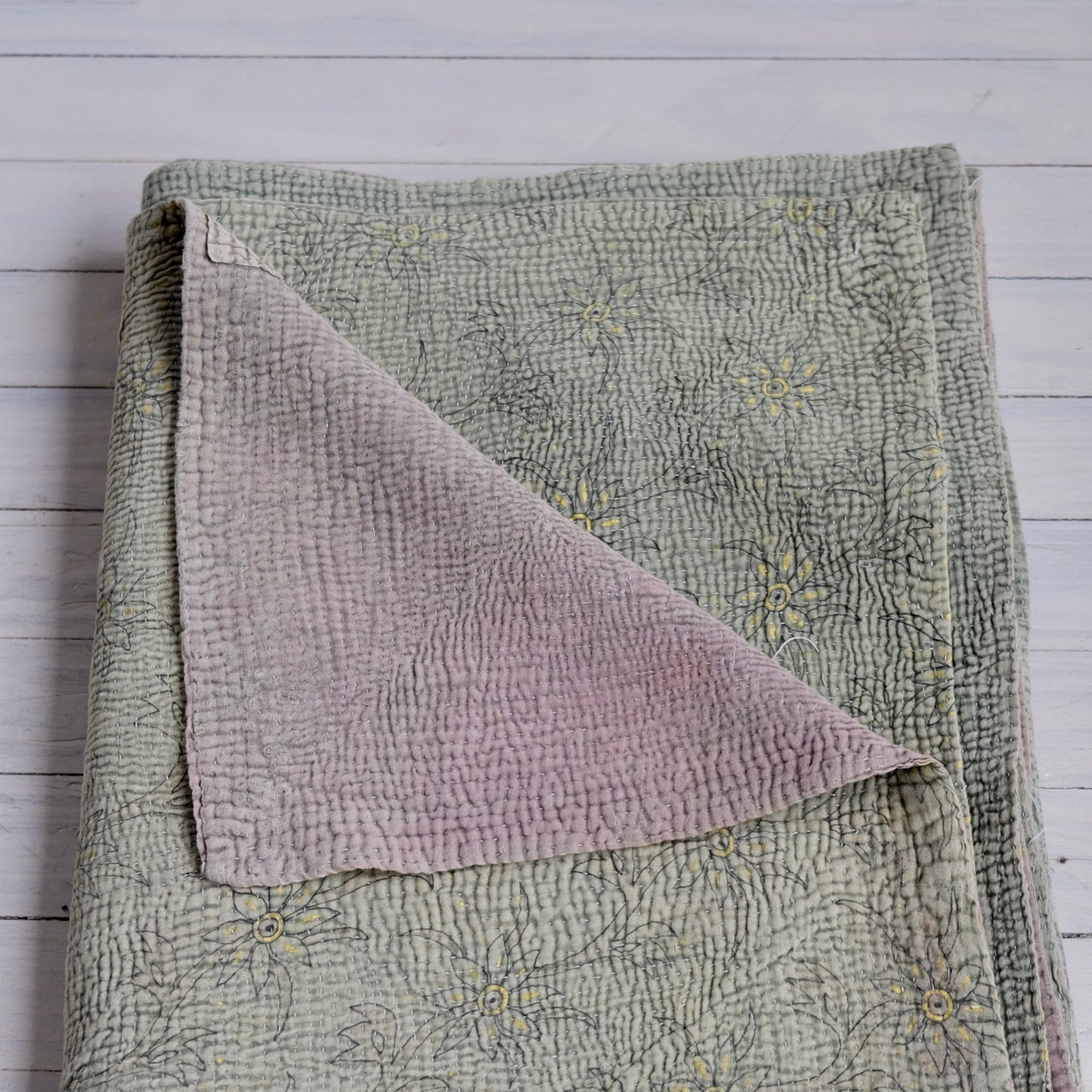 Vintage Kantha Coverlet | Aloka Home