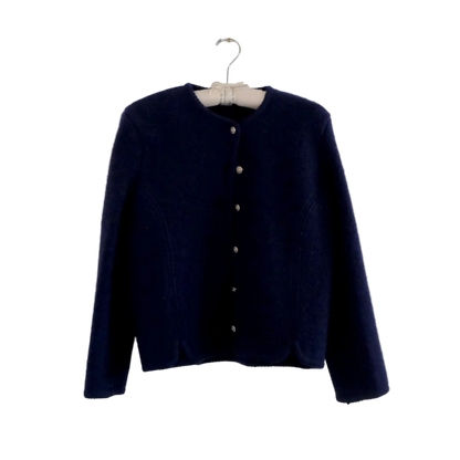 Wool Collarless Jacket | Vintage