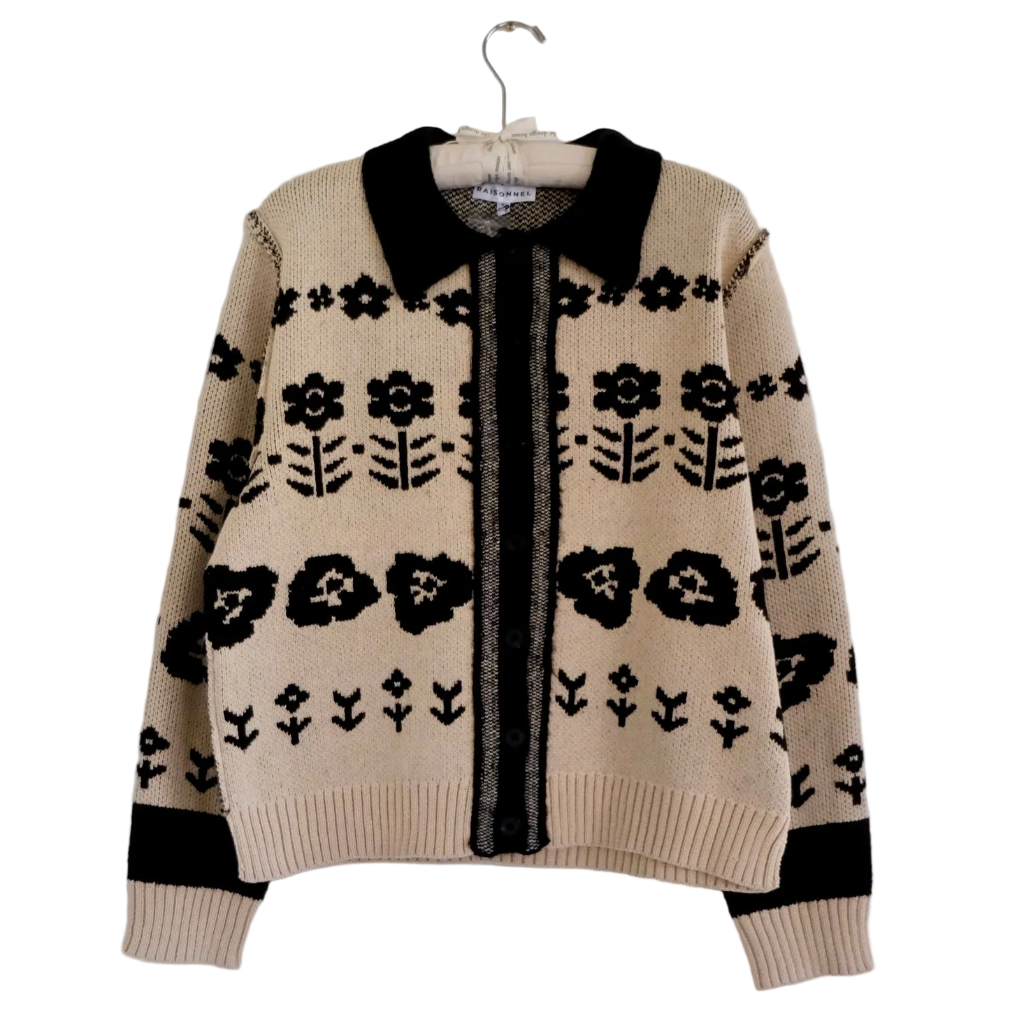 Floral Jacquard Knit Cardigan