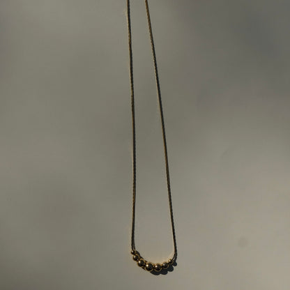 Gold String of Beads Necklace | Vintage