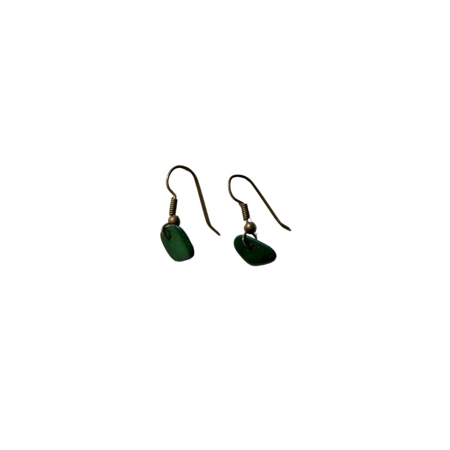 Green Pendant Earrings | Vintage