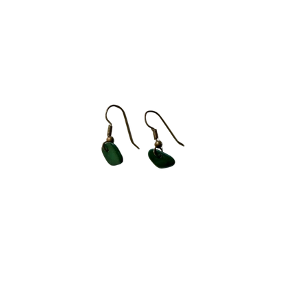 Green Pendant Earrings | Vintage