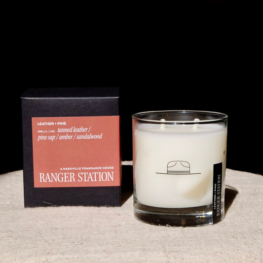 Leather + Pine Candle | Ranger Station