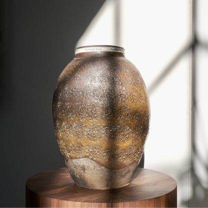 Vintage Brown Ceramic Jar