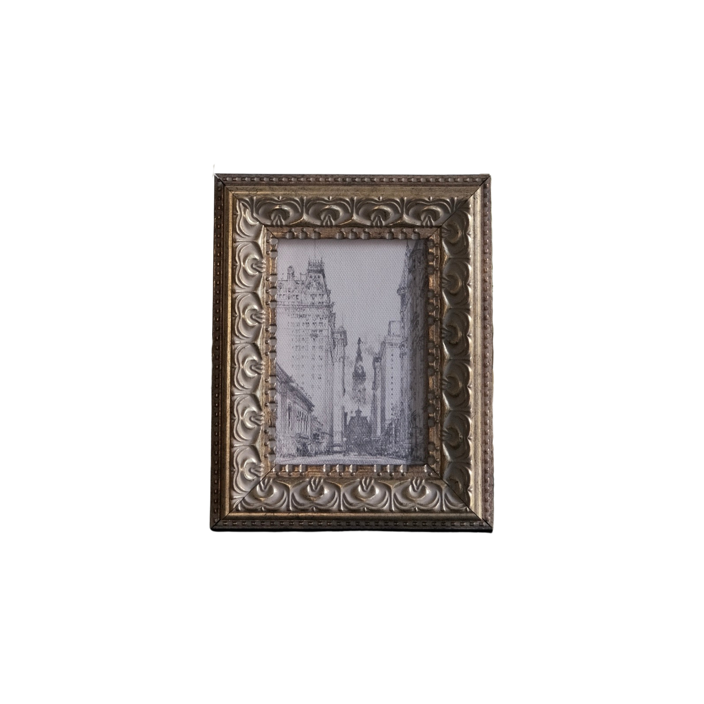 New York Sketch Framed Antique Art | Small