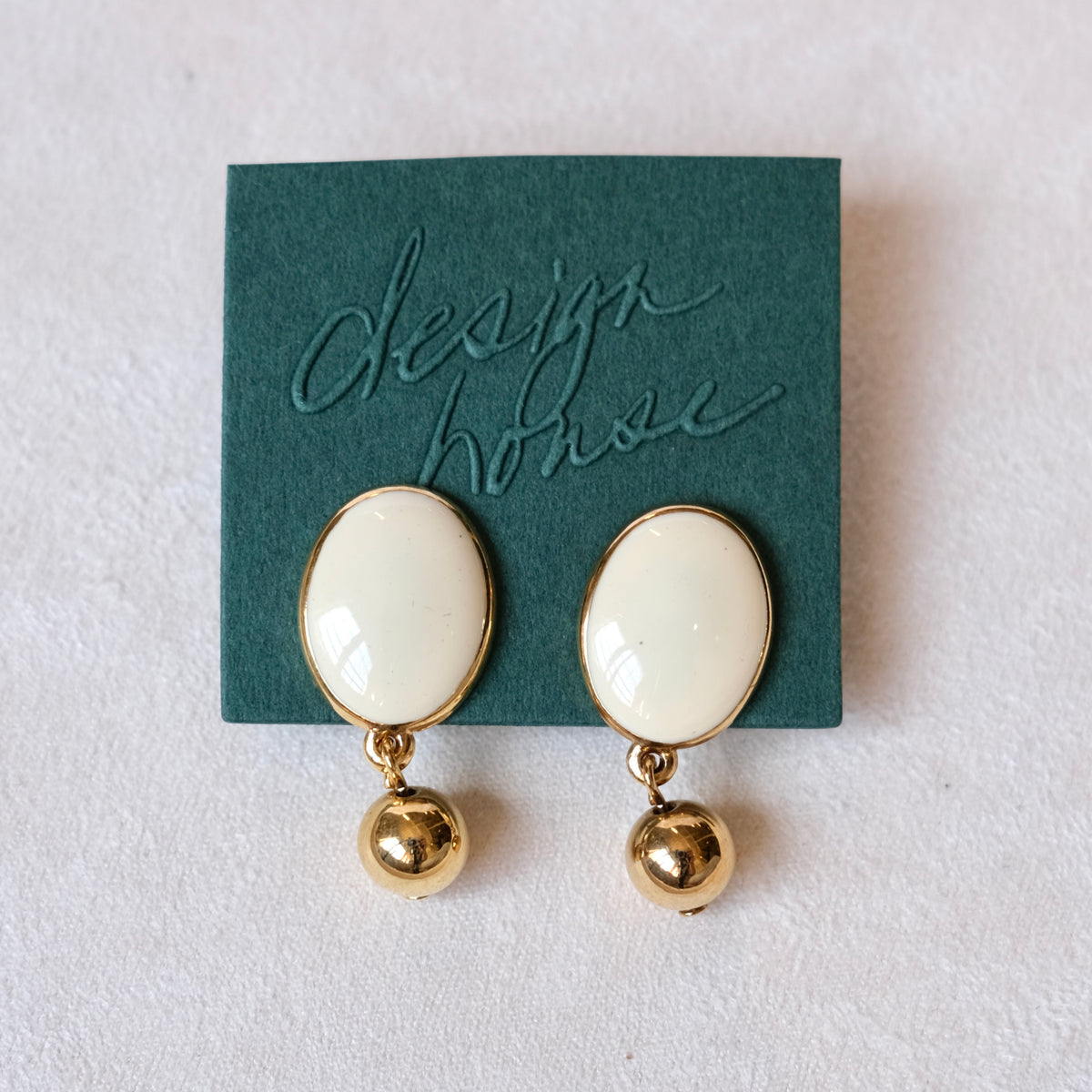 Golden Egg Drop Earrings | Vintage