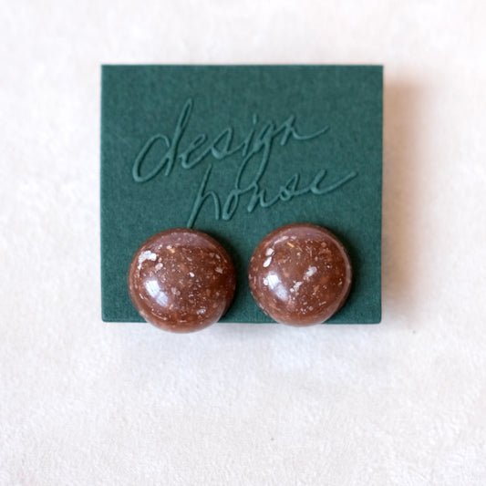 Faux Granite Stud Earrings | Vintage