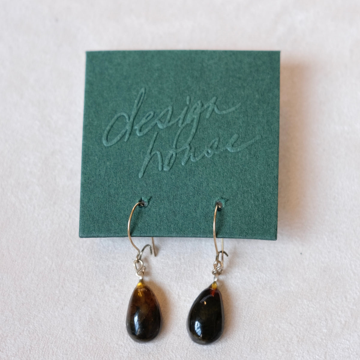 Amber Droplet Earrings | Vintage