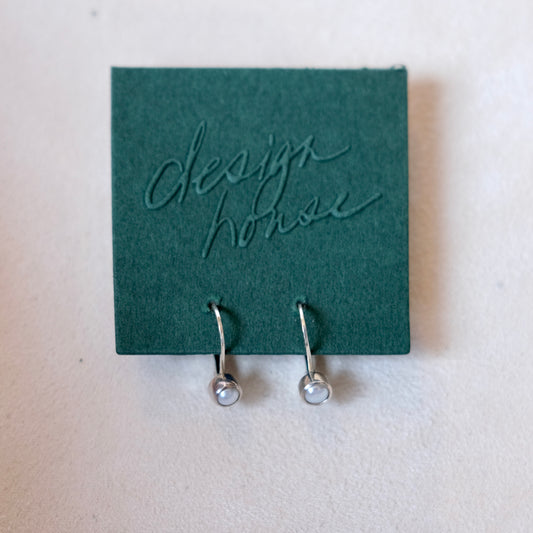 Sterling Silver & Pearl Drop Earrings | Vintage