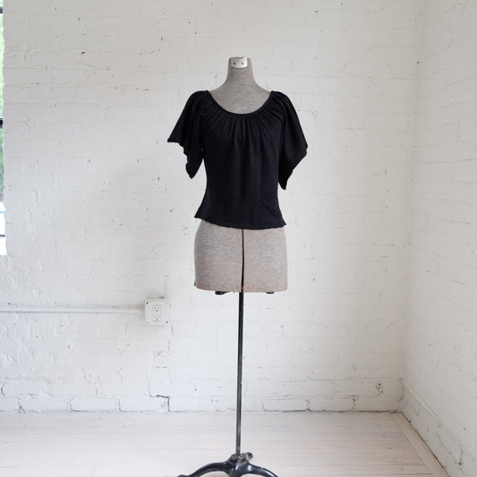 Prada 00s Flutter Sleeve Top | Vintage
