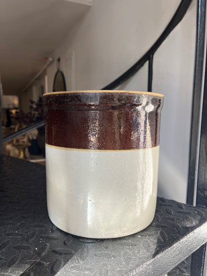 Antique 2 Gallon Stoneware Glazed Crock