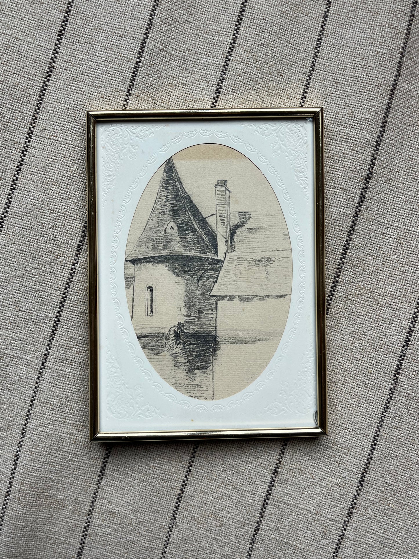 Antique Paris Sketch Framed